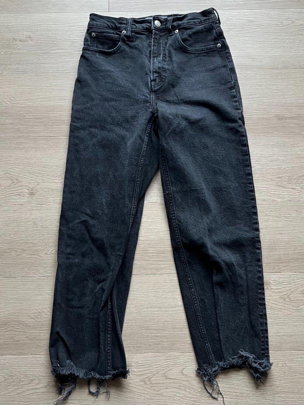 Everlane The Way High Jean, Organic Cotton, Washed Black